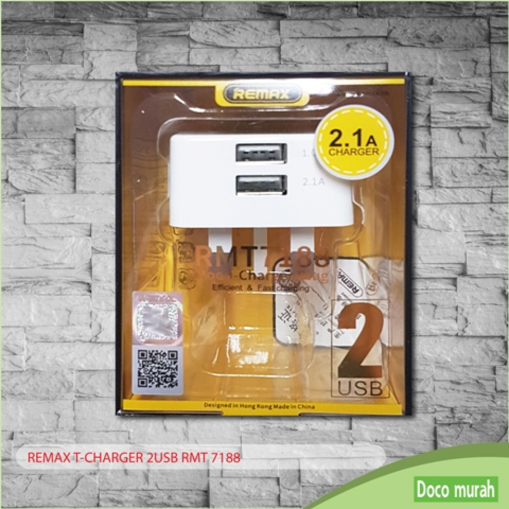 REMAX T.CHARGER 2USB RMT 7188