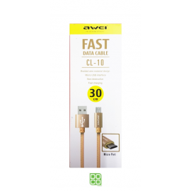 CABLE AWEI CL10 MICRO [30CM] (GOL)