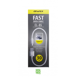 CABLE AWEI CL85 TYPE-C [30CM] (WHT)