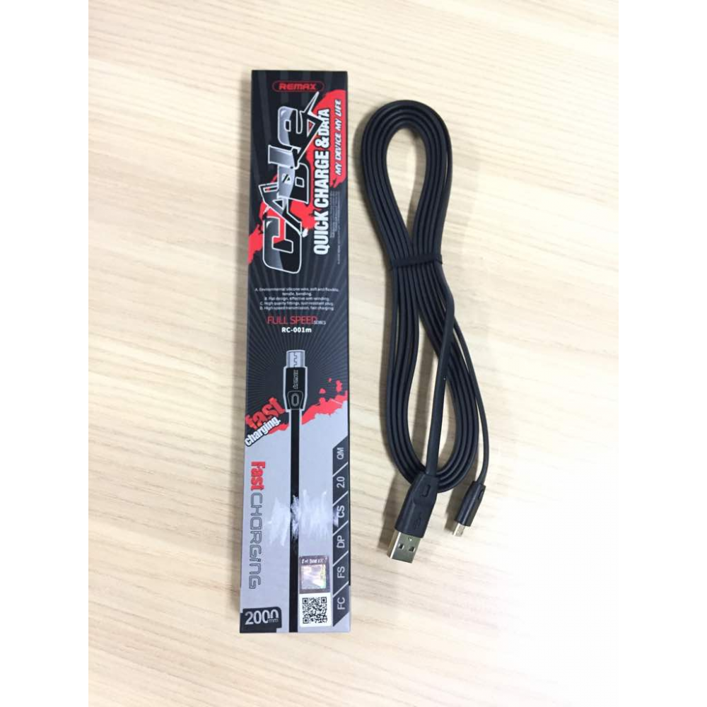 CABLE REMAX FULL SPEED FOR MICRO [2M] (BLK)