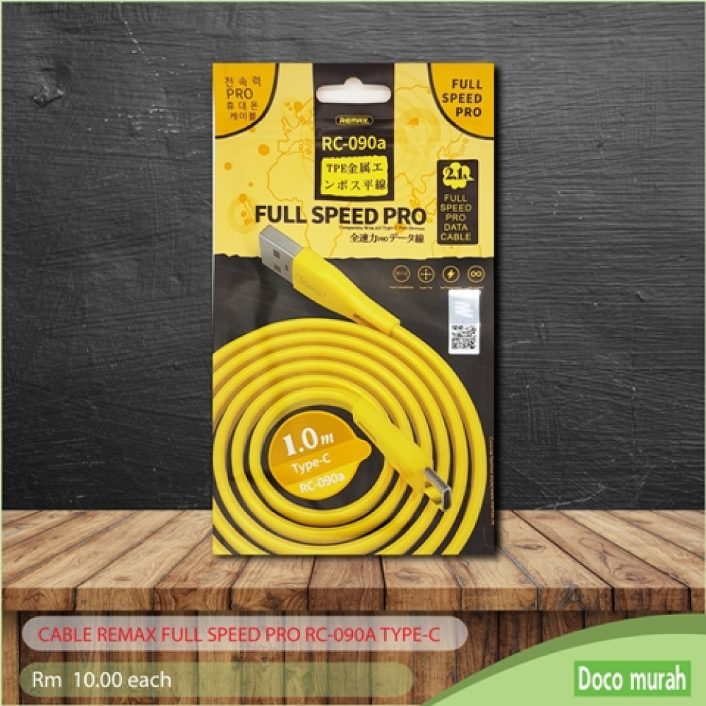 CABLE REMAX FULL SPEED PRO RC-090a TYPE-C  (GOL)