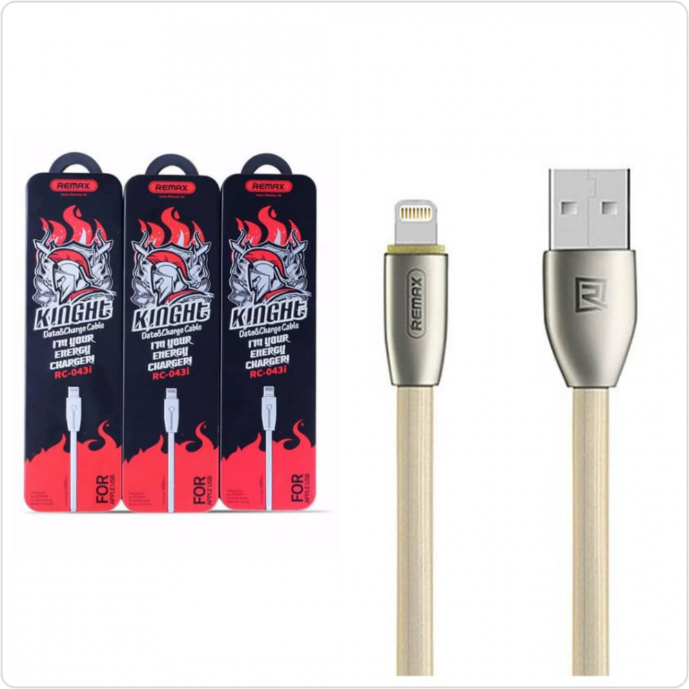 CABLE REMAX KNIGHT RC-043i IPHONE (GOL)