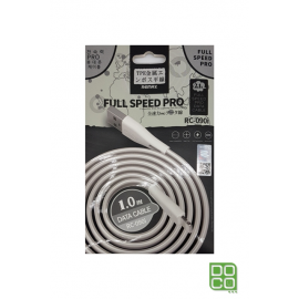 CABLE REMAX FULL SPEED PRO RC-090i IPHONE (WHT)