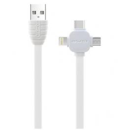 CABLE AWEI CL82 3IN1 (WHT)