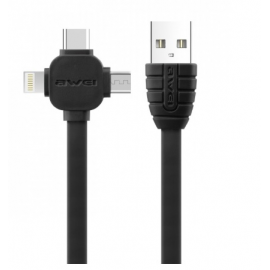 CABLE AWEI CL82 3IN1 (BLK)