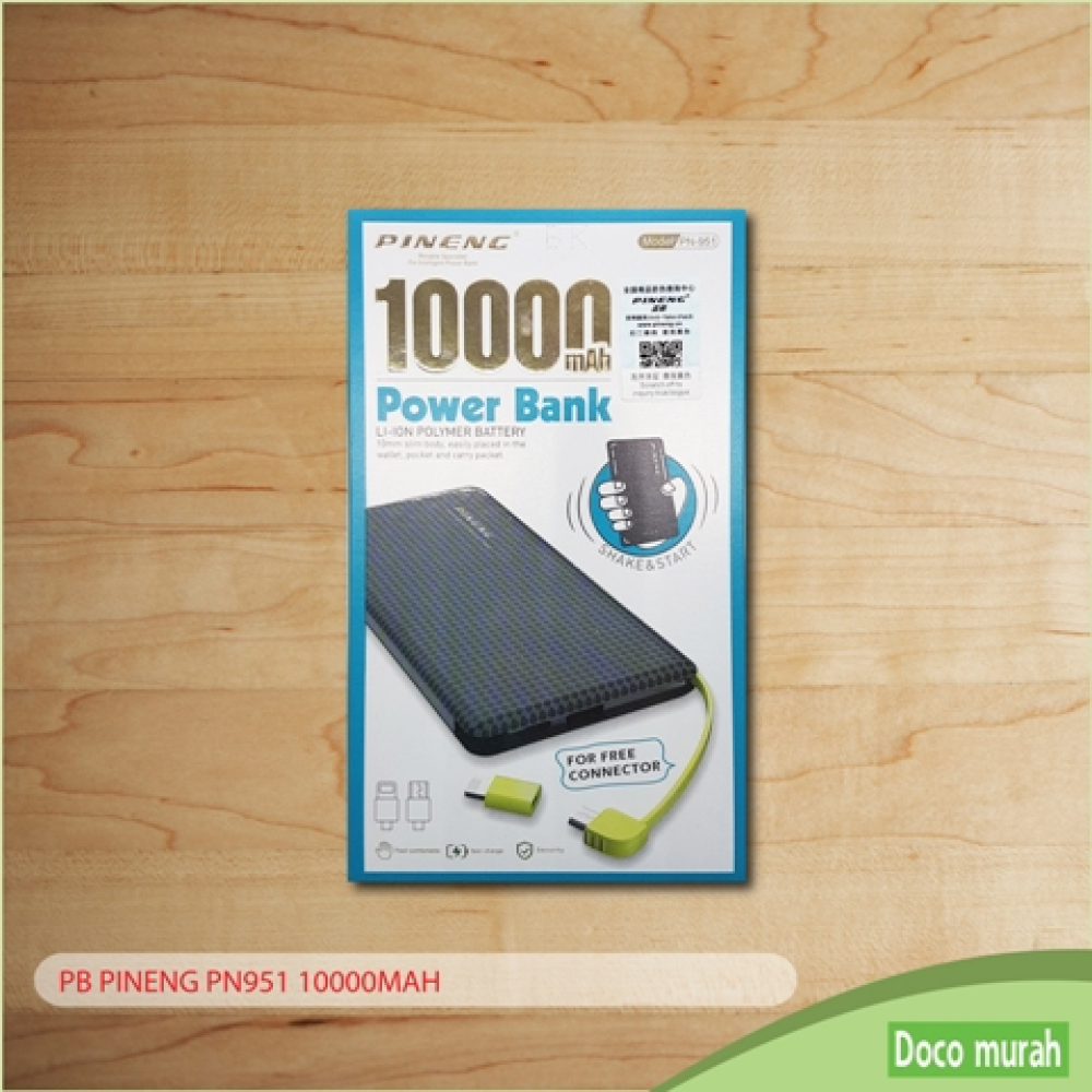 POWERBANK PINENG PN951 10000MAH (BLK)