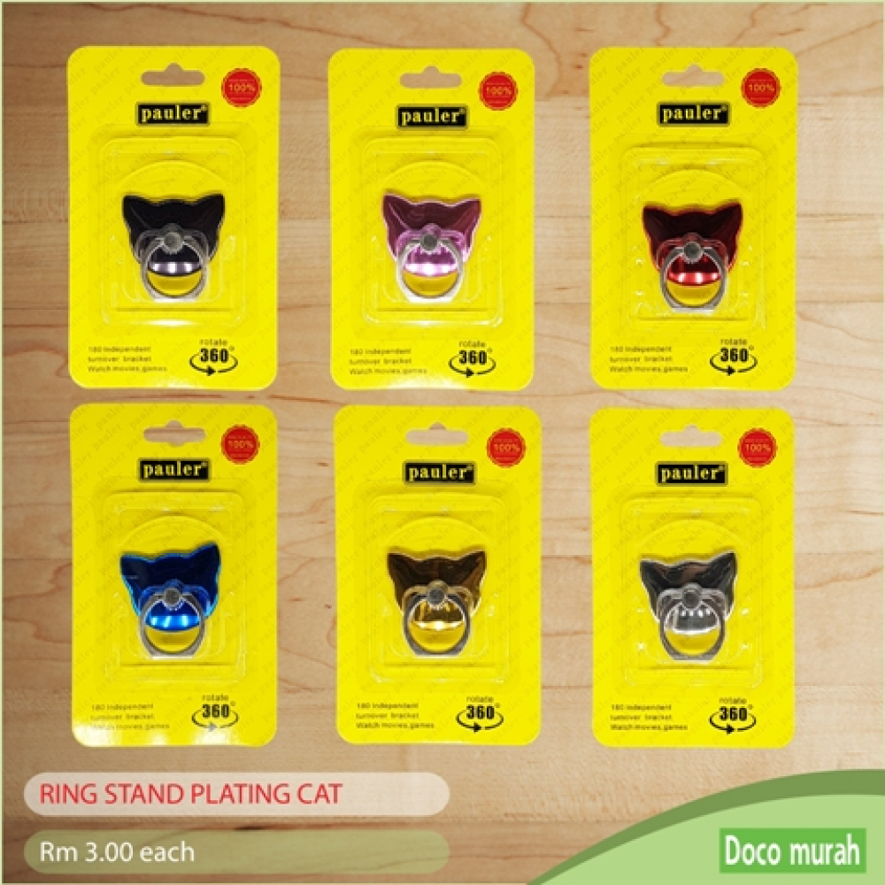 RING STAND PLATING CAT SHAPE