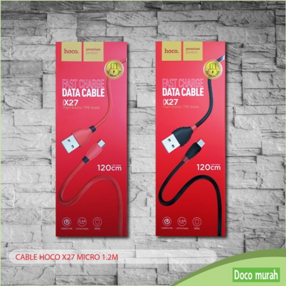 CABLE HOCO X27 MICRO [1.2M] (RED)