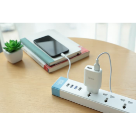 T.CHARGER HOCO DUAL PORT (EU) C52A (WHT)